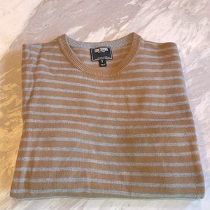 Todd Snyder Striped Wool Sweater in Camel and Grey NWOT